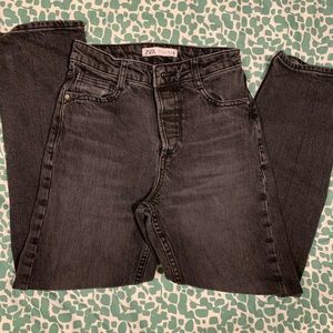 Zara black straight leg jeans